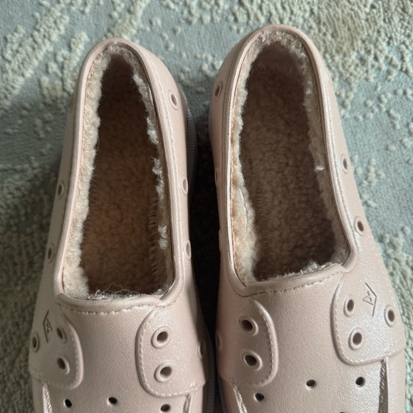 Sperry Float loafer slip on pink blush fur lined inside rubber 7 - Picture 9 of 10